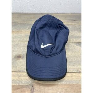 Nike Dri-Fit Featherlight Running Cap Hat Navy Blue OS Unisex